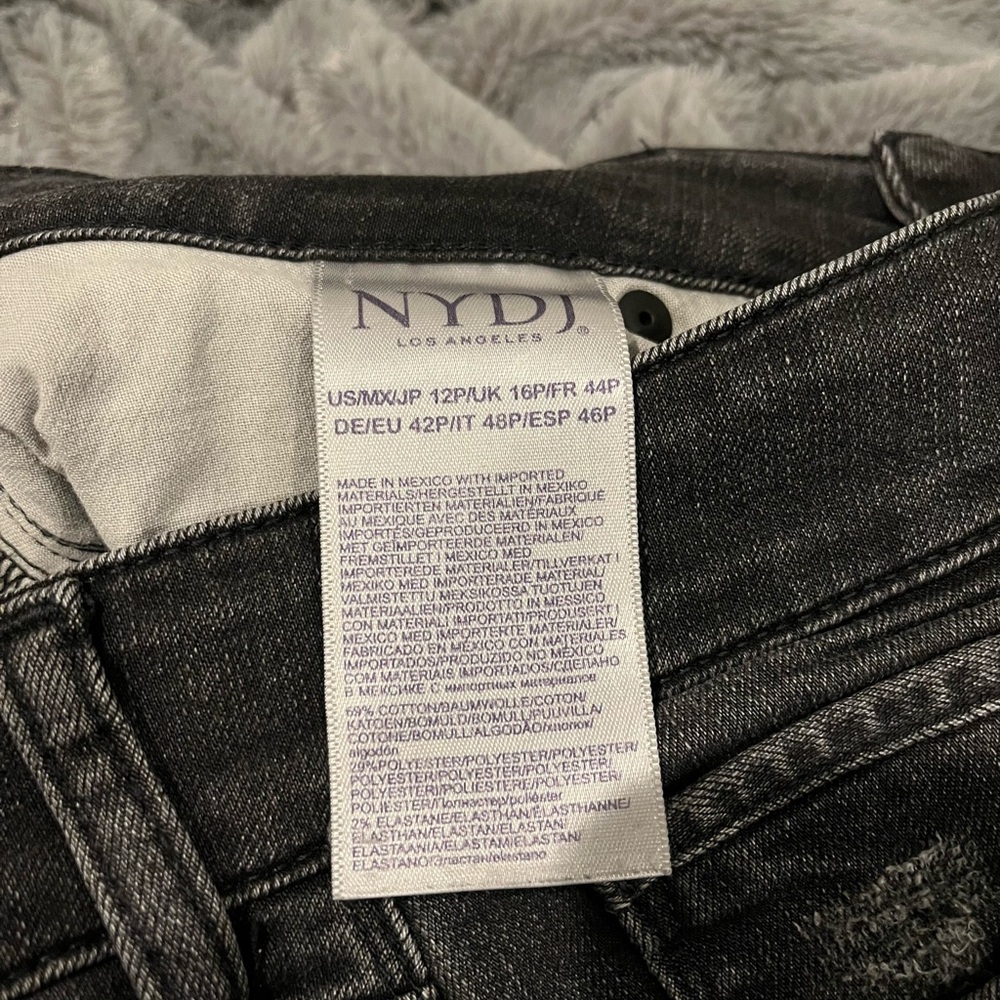 NYDJ Women's Black Skinny Jeans with Stud Details Size 12P - Picture 10 of 14